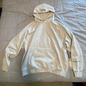 Fear Of God Essentials Gray Hoodie Large